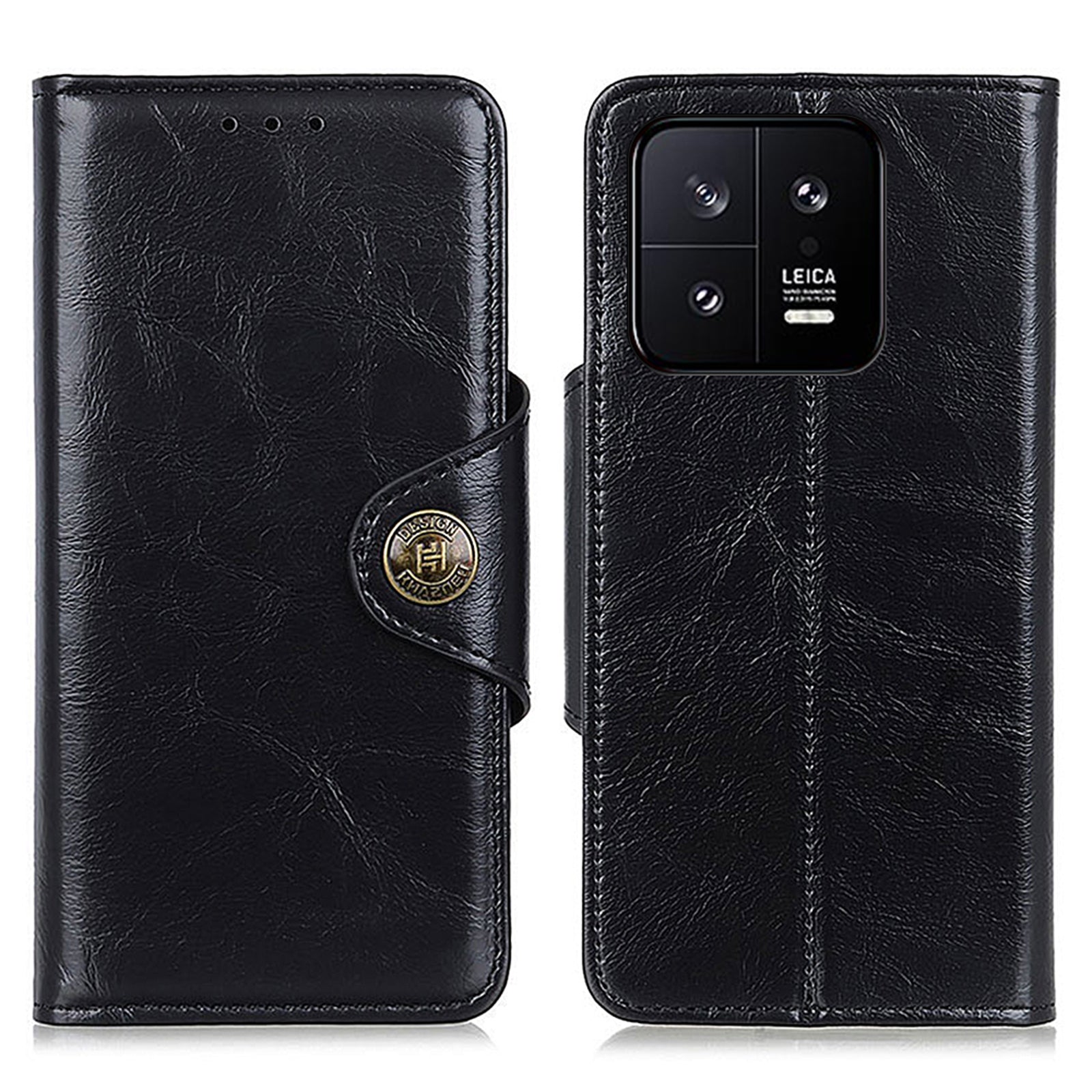 KHAZHEN For Xiaomi 13 Pro 5G Magnetic Clasp Anti-scratch Phone Cover Wallet Stand Textured PU Leather Drop-proof Flip Phone Case KHAZHEN For Xiaomi 13 Pro 5G Magnetic Clasp Anti-scratch Phone Cover Wallet Stand Textured PU Leather Drop-proof Flip Phone Case